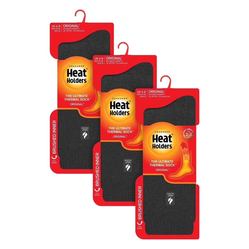 SOPORTES TÉRMICOS - Calcetines térmicos gruesos aislantes de invierno originales para mujer color liso Foto 4 de 4