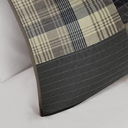 Woolrich Winter Hills Reversible Quilt Set - Cottage Styling Reversed to Soli...