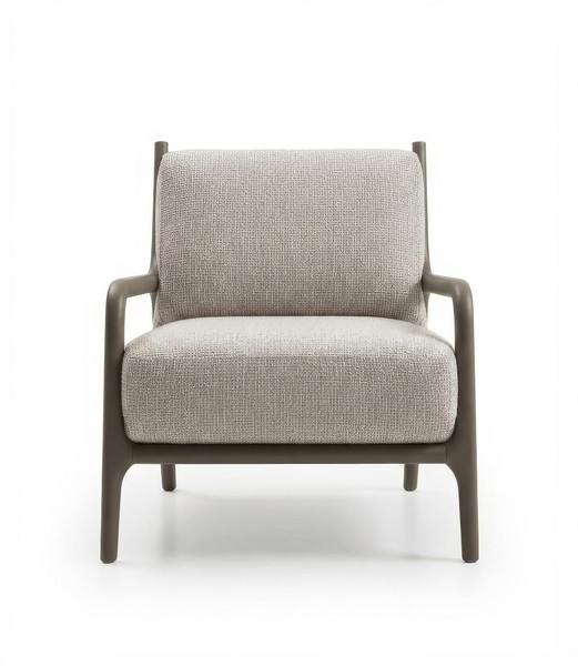 Sessel Modern Beige Edel Luxus Design Polstersessel Wohnzimmer-image