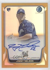 2014 Bowman Rookie Chrome Gold Refractor 42/50 Jimmy Nelson #BCAR-JN Auto 0j6