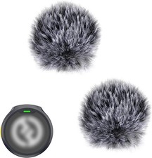 2-Pack Microphone Windscreen for Hollyland Lark M2 Mic, Furry Wind Cover