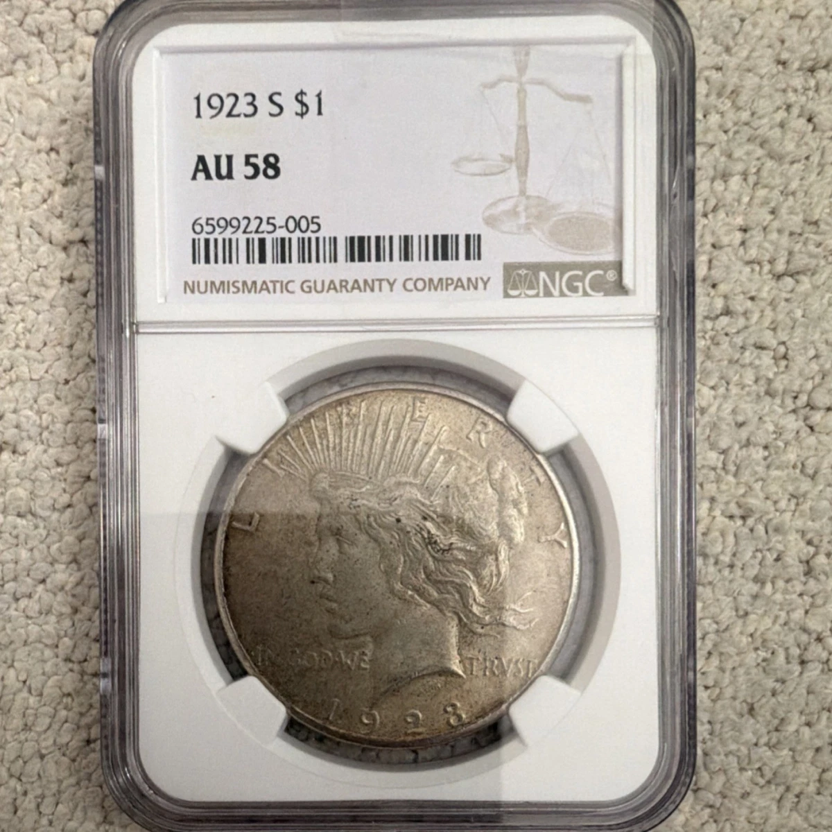 AU 58 Graded 1923 Year Peace Dollars (1921-1935) for sale | eBay