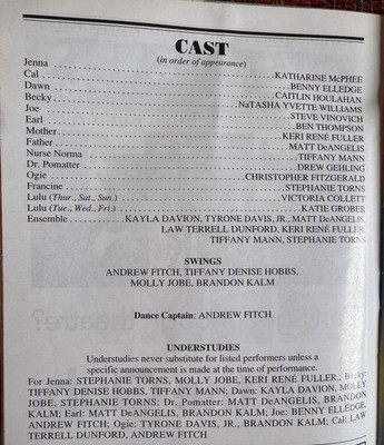 RAR * Kellnerin Playbill - Broadway Juni 2018 - Katharine McPhee Drew Gehling