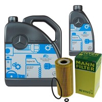 MANN-FILTER ÖLfilter 6L MotoröL 5W-40 MB 229.5 FüR Mercedes A-Klasse