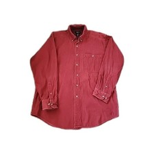 Consensus Sportswear Corduroy Long Sleeve Rust Mens Size M 100 Cotton Shirt