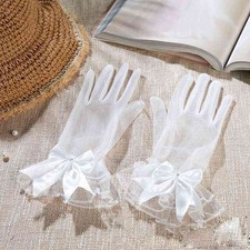 Wedding Gloves Lace Gloves Travel Bow White Photography New Bridal Sunscreen