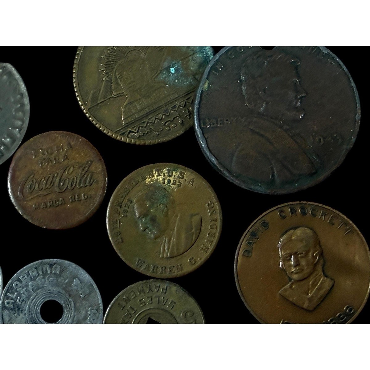 Lot of Vintage Tokens, Tags, Coins and Pendants View 5