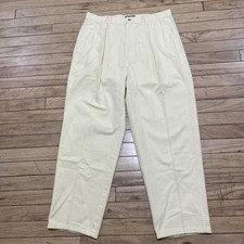 vtg 1990s Polo by Ralph Lauren Polo Chino Pleated Pants 33x28 Yellow Made USA