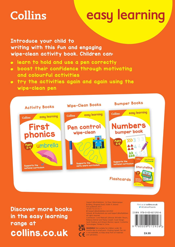 Lower Case Letters Age 3-5 Wipe Clean Activity Book: the Ideal Home Learning Res - Picture 5 of 5