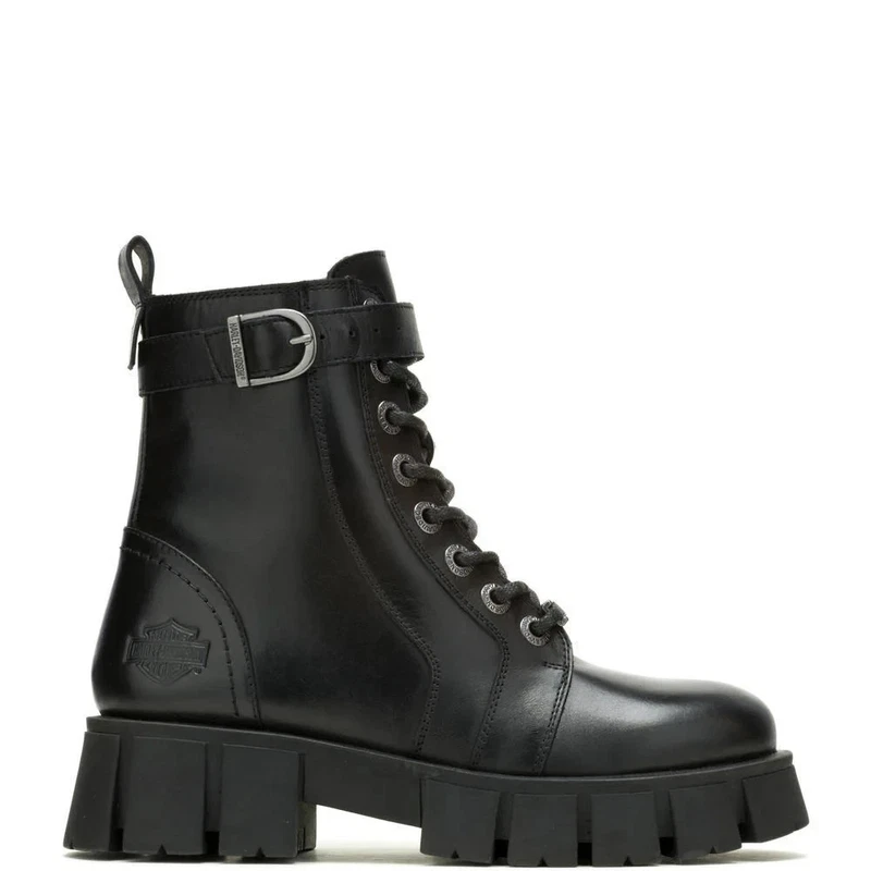 Genuine Harley Davidson Uplift Buckle Black Ladies Casual Boots 98425-25EW