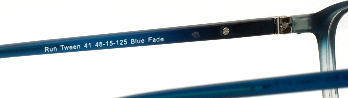 RUNWAY TWEEN 41 Blue Fade Girls Kids Semi Cat Eye Eyeglasses 