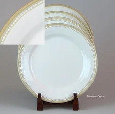 Williams Sonoma, WSO61, Set of 4 Salad Plates, SUPERB+! Tan & Cream, Italy