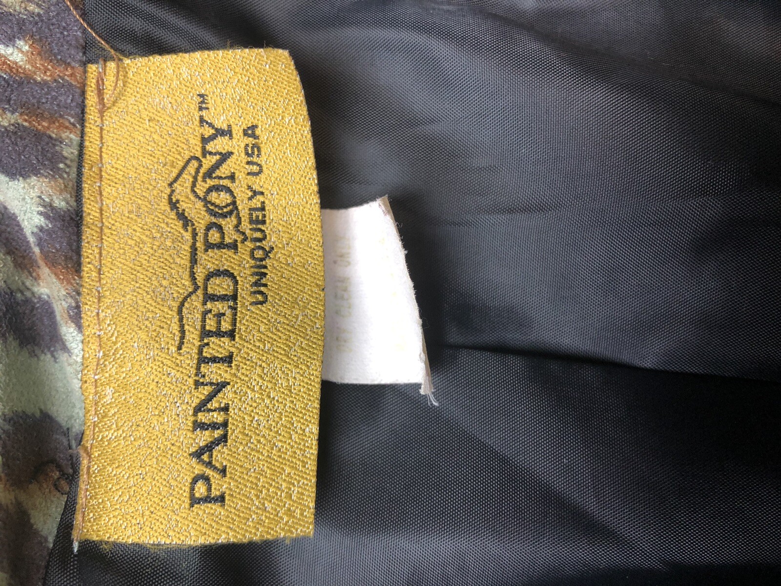 Blazer arazzo donna pony dipinto giungla leopardato verde acqua taglia M 1 2 zip J15