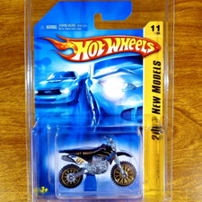Hot Wheels 2007 Nuovi Modelli Wastelanders HW450F Nero Oro Ruote Dirt Bike