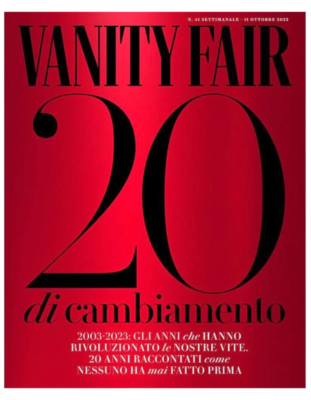 Vanity Fair Magazine ITALY 11th October 2023 20 Years Anniversary
