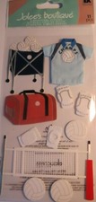JOLEE'S BOUTIQUE INDOOR VOLLEYBALL TEAM 11 PC STICKERS SCRAPBOOK CRAFT SPORTS