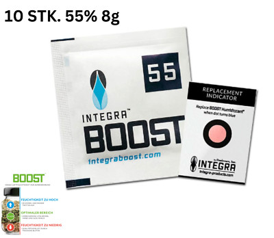Integra Boost 55% 8g10 Stk Pack einzeln verpackt +Feuchtigkeitsindikator