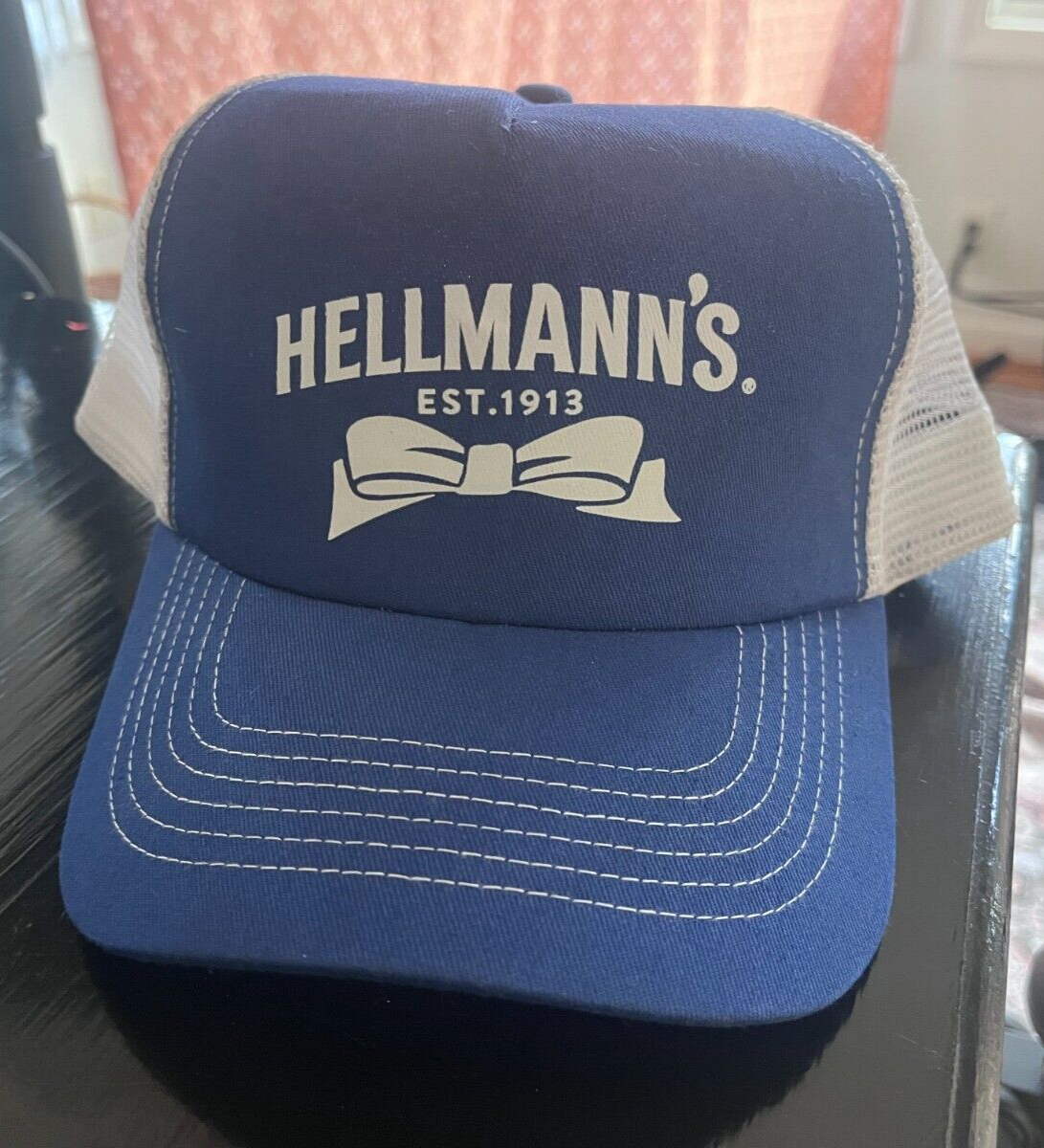 Hellmann's Mayonnaise Mesh Trucker Hat/Baseball Cap snapback excellent condition