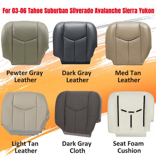 For 2003-2006 Chevy Tahoe Silverado GMC Sierra/Cadillac Driver Bottom Seat Cover - Picture 1 of 110