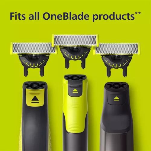 1/4x 360° Blades Norelco QP210/80 OneBlade Replacement Head for QP2520 / QP6520 - Picture 7 of 19