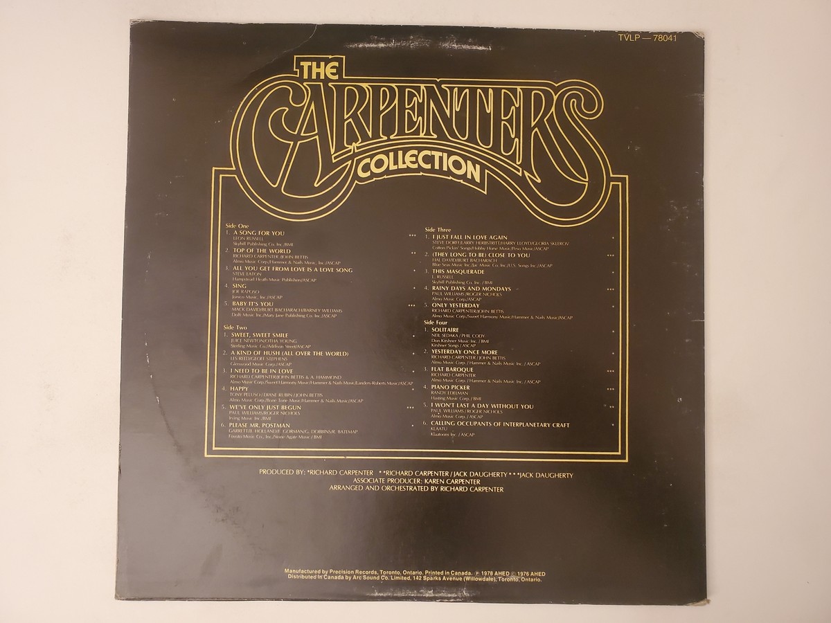 The Carpenters - The Carpenters Collection (Vinyl Record LP) | eBay
