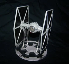 acrylic display stand for the Star Wars Micro Galaxy Squadron Tie Fighter