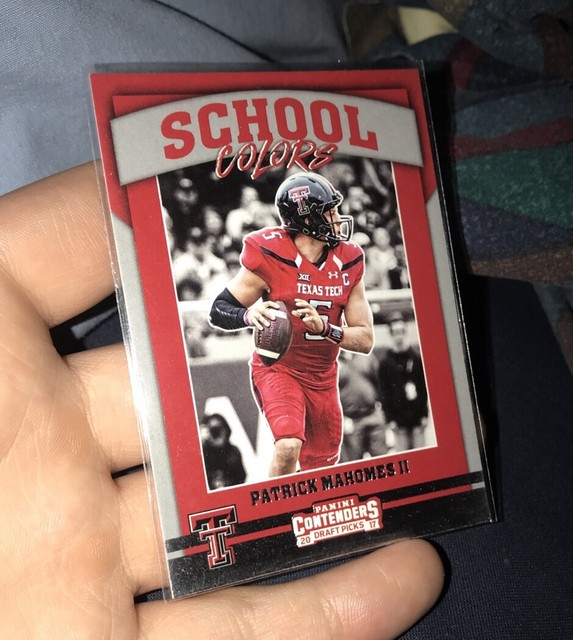2017 PANINI CONTENDERS DRAFT PICKS PATRICK MAHOMES SCHOOL COLORS ROOKIE CARD RC | eBay