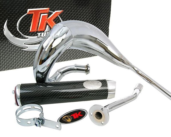 TurboKit Auspuff Turbo Kit Bufanda Rq Chrom FüR Gilera SMT SM 50 Aprilia SX RX-image