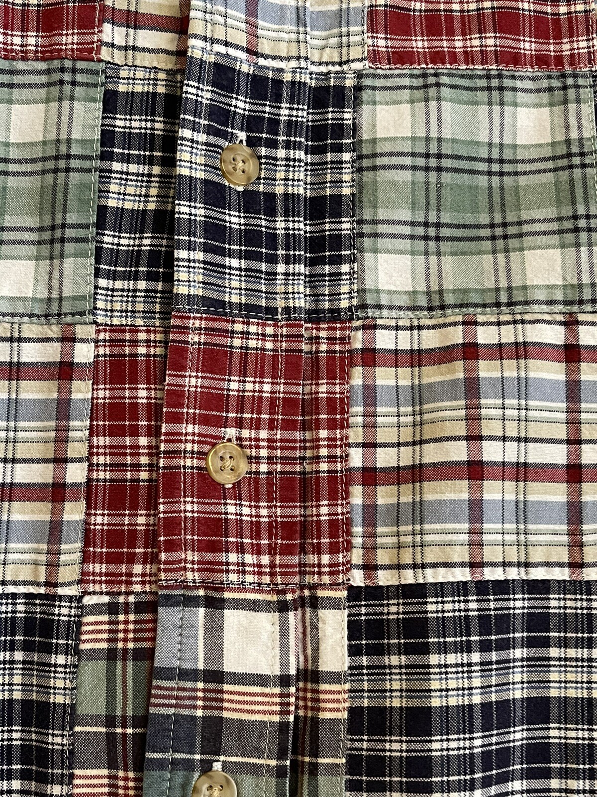 Eddie Bauer Men's Patchwork Plaid Button Down Shi… - image 4