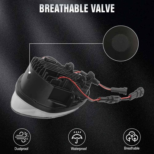 Black 60W LED Motorcycle Headlight For Victory Cross Country Magnum Hammer Vegas - Bild 6 von 24