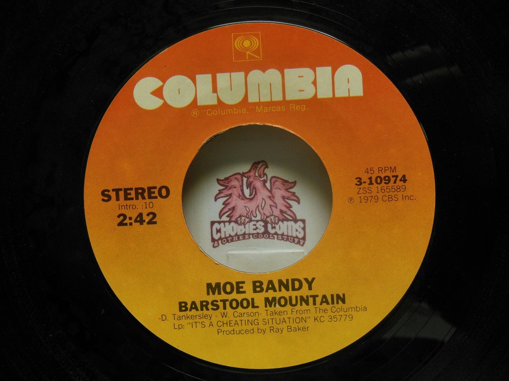 Moe Bandy: Barstool Mountain / To Cheat Or Not To Cheat, 45 RPM VG (I4)