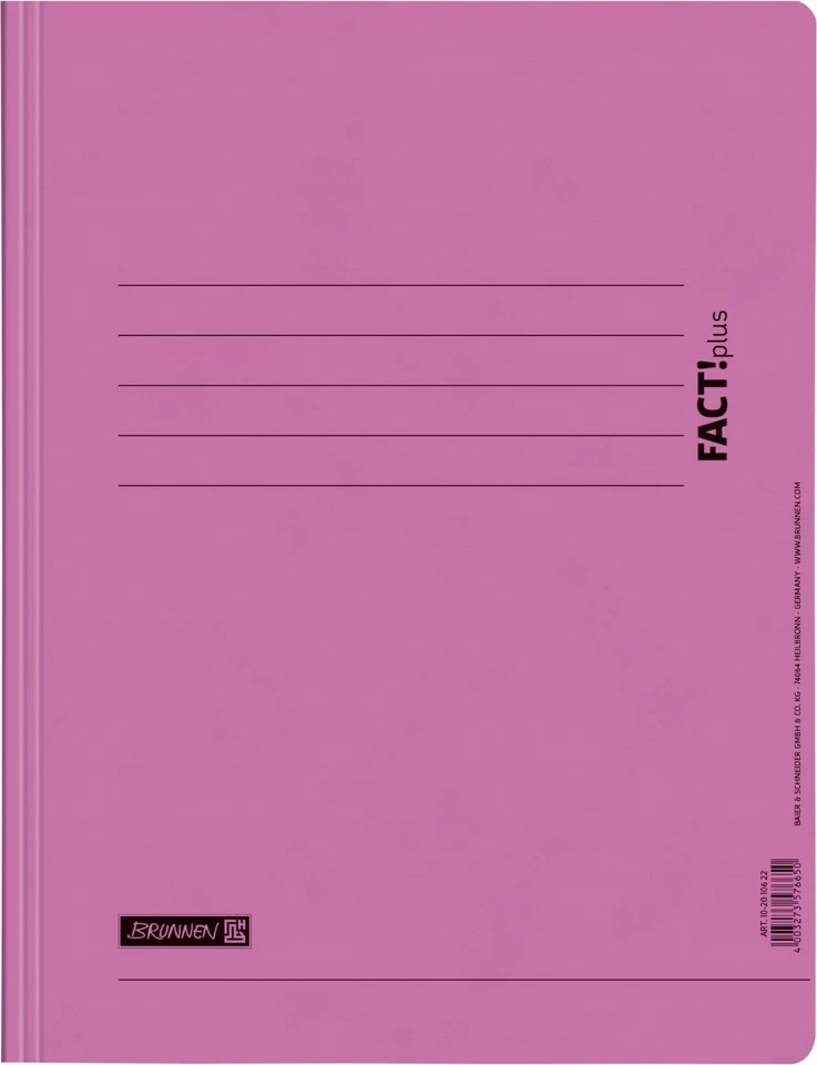 BRUNNEN SCHNELLHEFTER FACT! PAPPE EXTRA ROBUST 375g + 0,4mm DICK EINZELN + SET - Bild 4 von 4