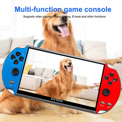 X12 Plus Handheld Spielkonsole 2700 Spiele 7'' Kinder Video Retro Game Consoles