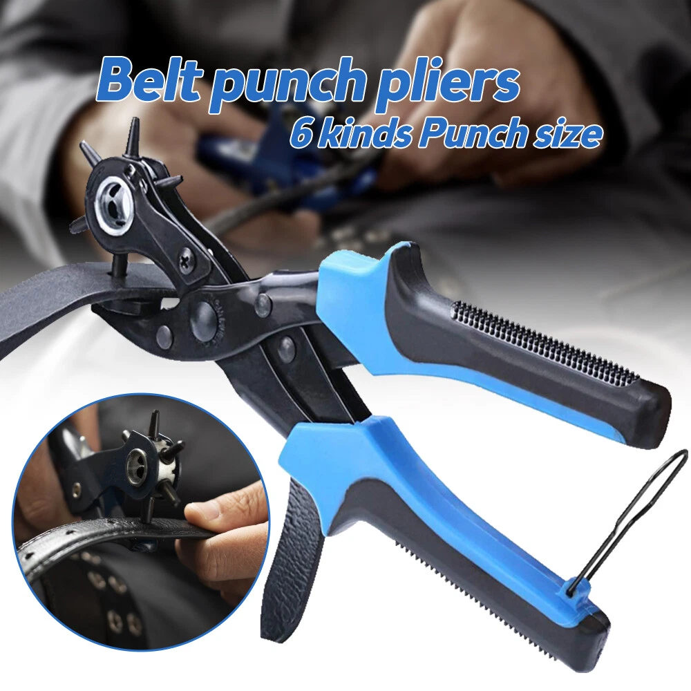 Leather Belt Hole Punch Heavy Duty Hand Pliers Belt Holes 6 Sized