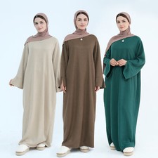 Modest Abaya Women Muslim Maxi Dress Long Robes Moroccan Kaftan Dubai Dresses