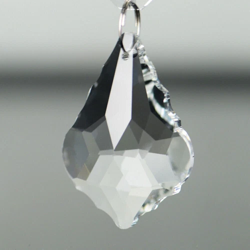 10Pcs Hanging Clear Crystal Maple Leaf Prisms Pendant Curtain Chandelier Decor - Picture 3 of 10