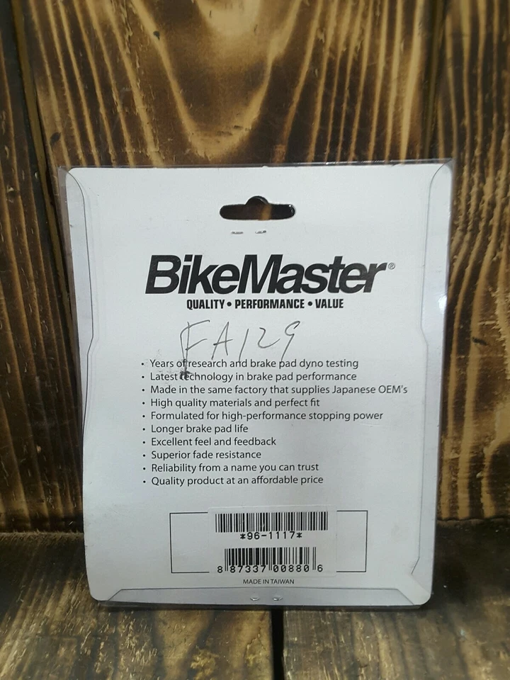 Pastillas de freno BikeMaster 96-1117 Kawasaki Ninja ZR1100 EX500 Concours Suzuki VX800 Foto 2 de 2