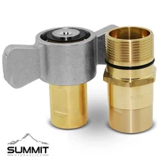 3/4" NPT Wet-Line Wing Nut Hydraulic Quick Disconnect Coupler / Coupling Set