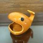 Rare FUNKY Vintage Fox Run ORANGE WHALE SHAPED Scouring Pad And Soap Holder