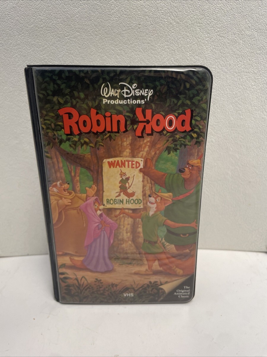 Walt Disney The Classics 1986 Robin Hood VHS 228VS Black Clamshell