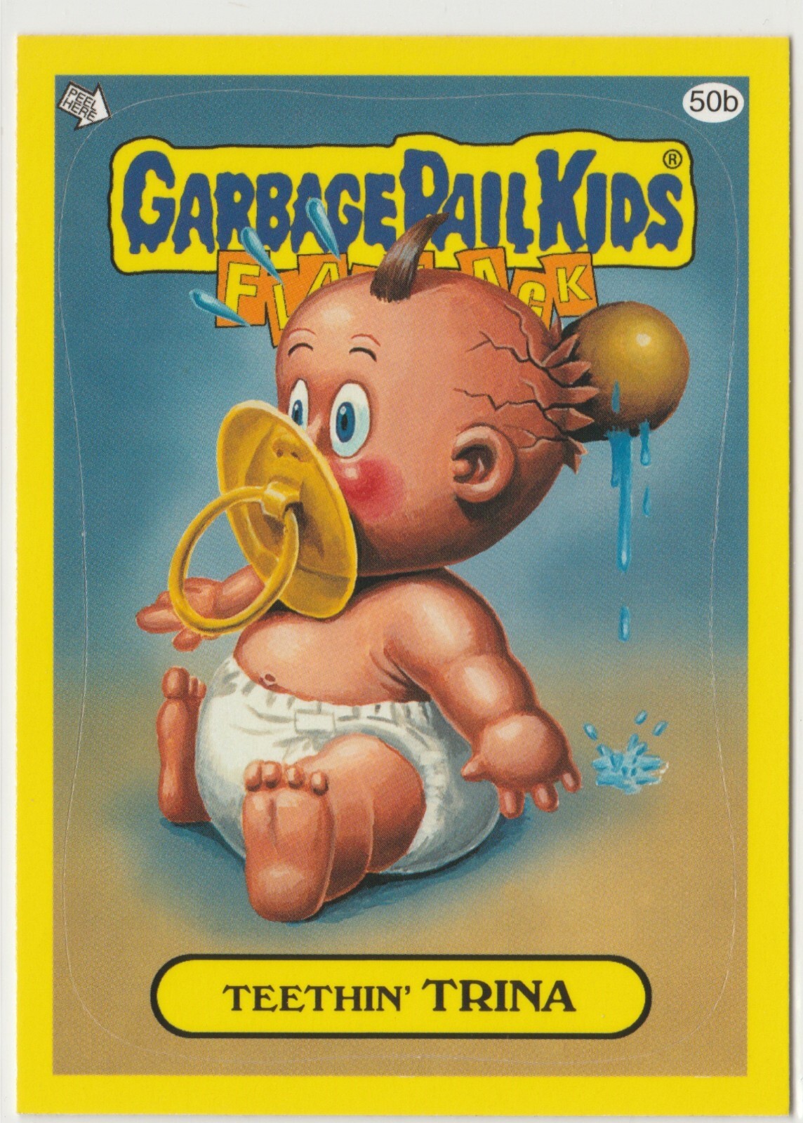 Teethin' Trina #50b Garbage Pail Kids GPK 2011 FB3 Flashback Series 3