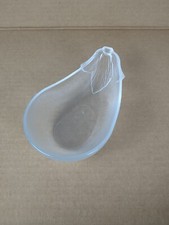 Eggplant Shaped Glass Trinket Dish, Relish Bowl, Serveware, Eggplant Design