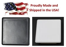 Plastic 4x4 inch Black Square Tubing Cap Finishing Plug Chair Glide 