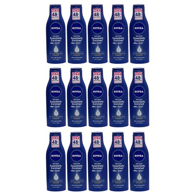 15 Pk Nivea Essentially Enriched 48 HR Body Lotion Deep Nourishing Serum 8.4 oz