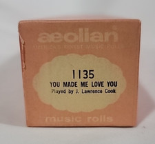 Vintage Aeolian 1135 You Made Me Love You Player Piano Music Roll Word Roll