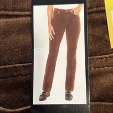 Well Worn Corduroy Pant Women 6 Brown High Rise 5 Pocket Soft Skinny Classic