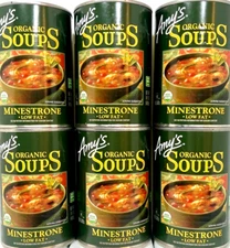 Amy's Organic Low Fat Minestrone Soup 14.1 oz ( Pack of 6 )
