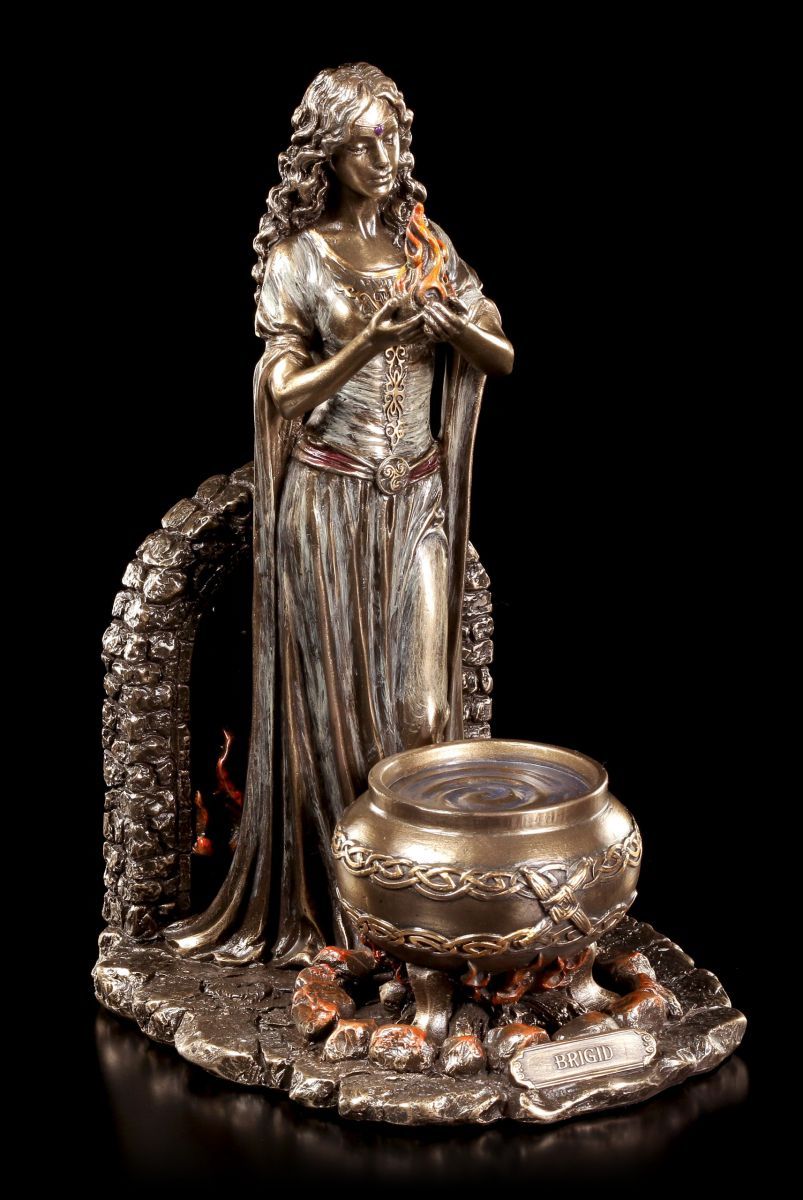 Brigid Figure - Celtic Goddess - Veronese Statue Bronze Look Collectible Figure