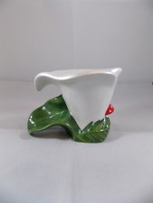 Brand New White Ceramic Calla Lily Flower Tealight Candle Holder Ornament Dish.