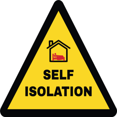 SELF ISOLATION | Adhesive Vinyl Sign Decal | eBay